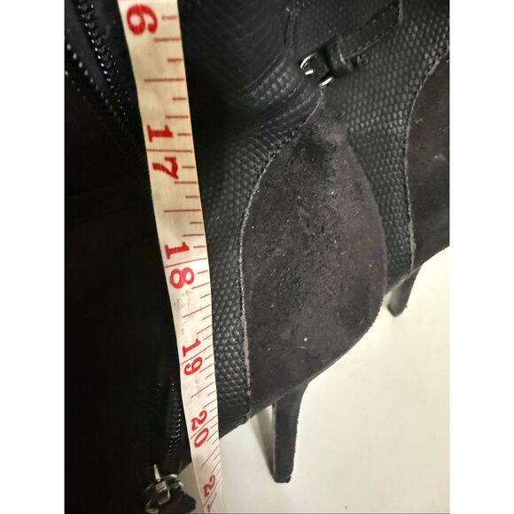 Mojo Moxy Women's Suede Pointed Toe Stiletto Over the Knee Boots Black Size 8 - Picture 5 of 15